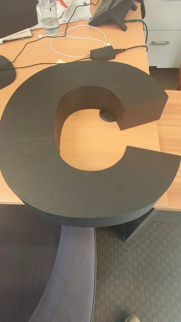 C-shaped Standard H grade painted EPS foam sample