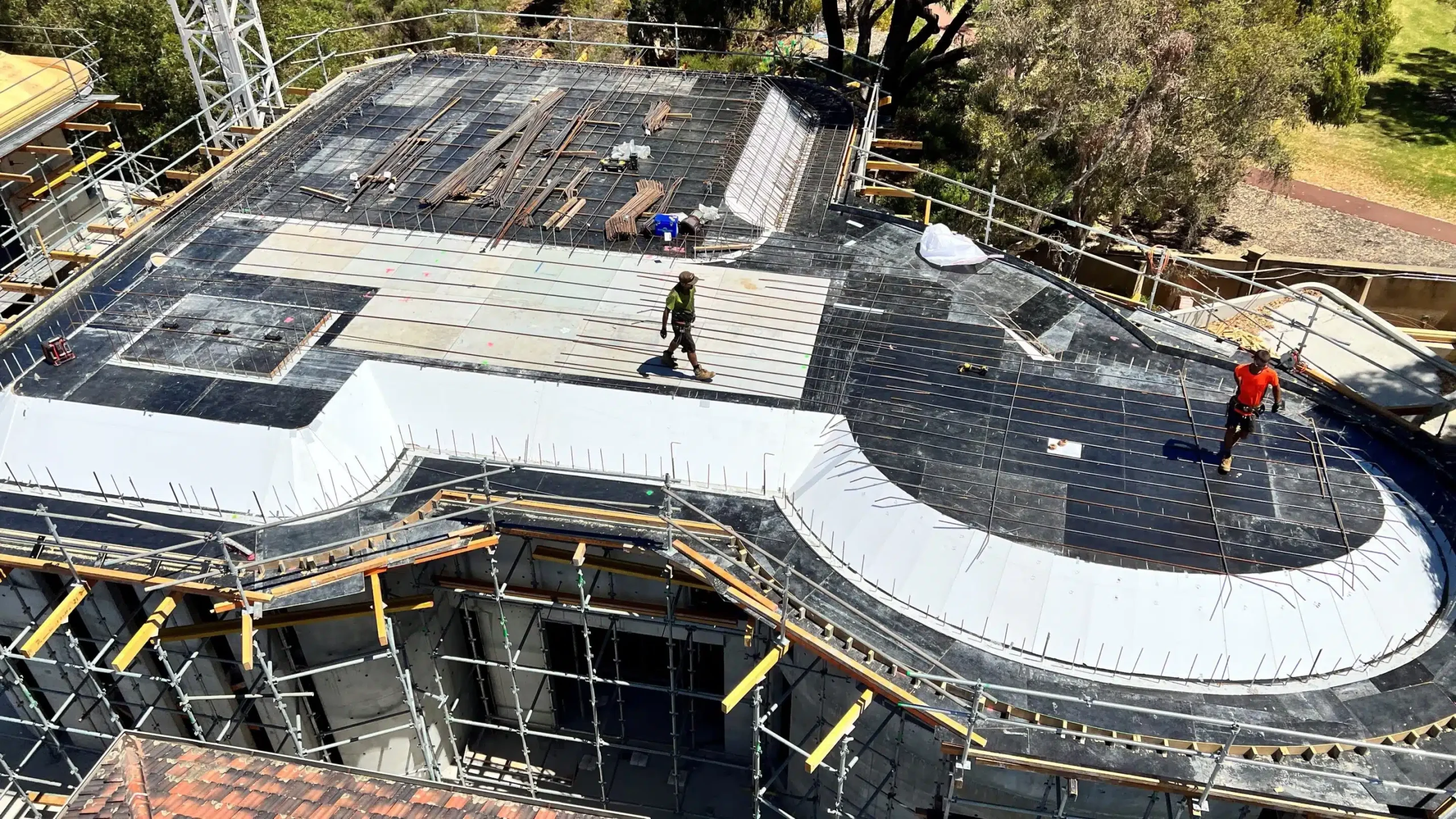 Jutland Parade EPS balcony formwork before concrete casting
